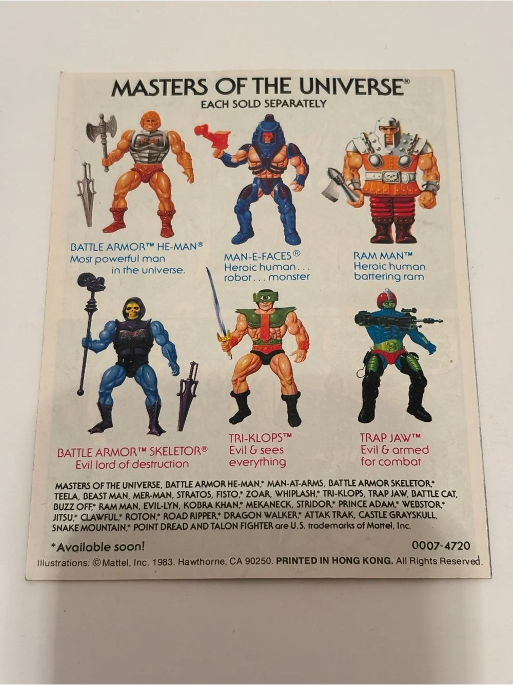 Masters of the Universe Vtg Mini Comic-He-Man & The Insect People 1983